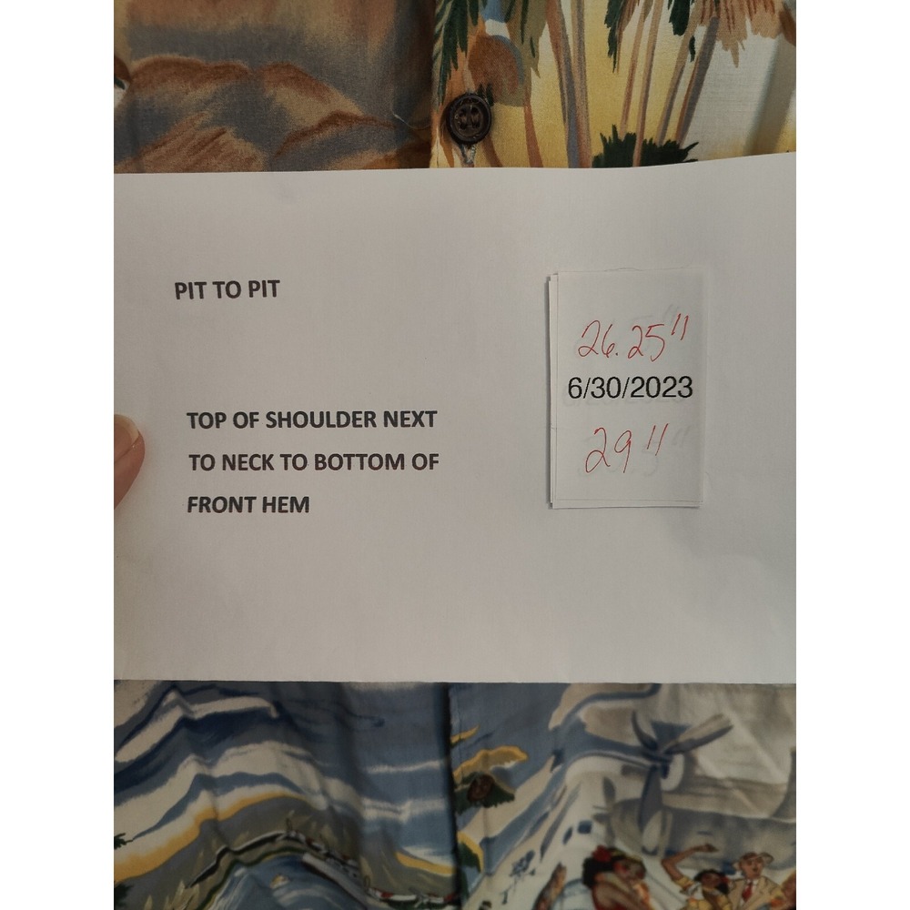 Reyn Spooner Trans Pacific Airways Hawaiian Shirt Honolulu Clipper Mens XL USA - Picture 9 of 9